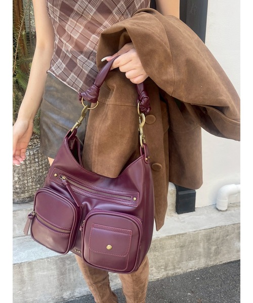 EVRIS（エヴリス）の「ポケットハンドBAG（ハンドバッグ・レディース・レッド/ゴールド/ブラック・FREE）」の21枚目の写真