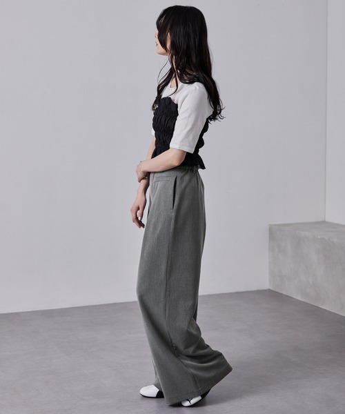 セール】【nui nullu】センタータックヘビーワイドスラックスパンツ