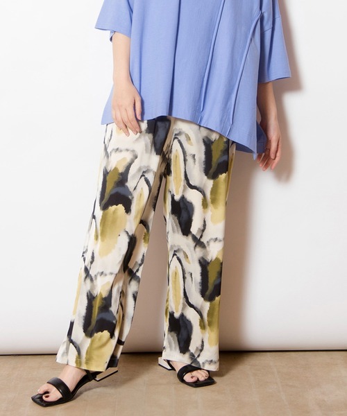 OSMOSIS（オズモーシス）の「プリントパンツ（その他パンツ・レディース・パープル/ブラック/ブルーグリーン/ライトグリーン・ONE SIZE）」の2枚目の写真