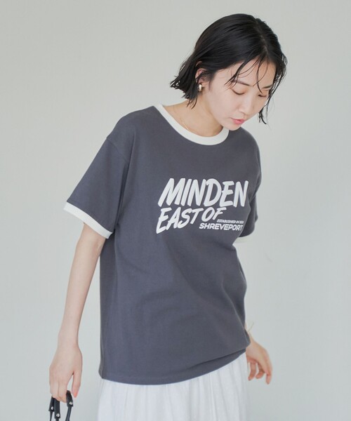 coen(コーエン)の「発砲ロゴ アソート プリントリンガーTシャツ(Tシャツ/カットソー・レディース・オフホワイト/ナチュラル/ダークグレー・L/M)」の14枚目の写真