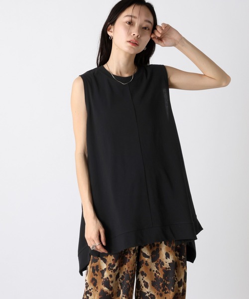 JEANASIS（ジーナシス）の「キョウネンイレヘムチュニックNS/573069（Tシャツ/カットソー・レディース・ブラウン/ブラック/オフホワイト・FREE）」の11枚目の写真