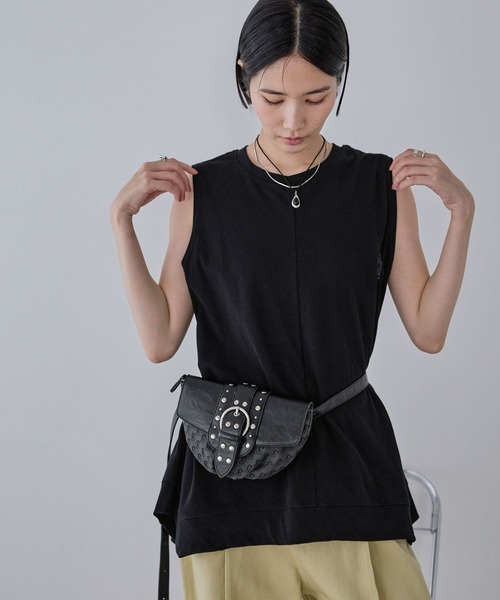 JEANASIS（ジーナシス）の「キョウネンイレヘムチュニックNS/573069（Tシャツ/カットソー・レディース・ブラウン/ブラック/オフホワイト・FREE）」の10枚目の写真