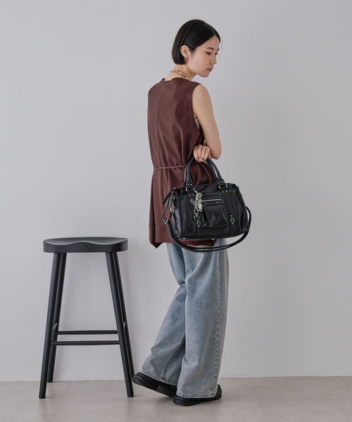 JEANASIS（ジーナシス）の「キョウネンイレヘムチュニックNS/573069（Tシャツ/カットソー・レディース・ブラウン/ブラック/オフホワイト・FREE）」の14枚目の写真