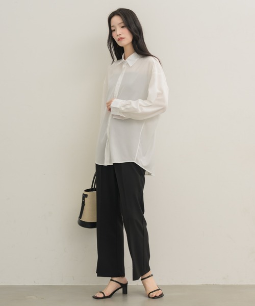 H BEAUTY&YOUTHタスランバックオープンブラウス H BEAUTY&YOUTH UNITED ARROWS（エイチビューティーアンドユース