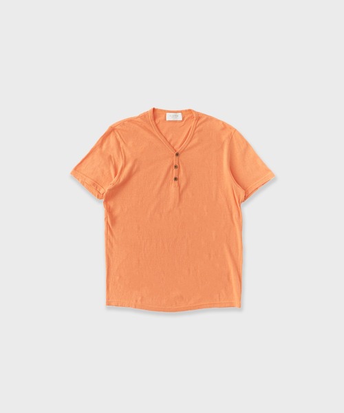 FLISTFIA(フリストフィア)の「FLISTFIA/フリストフィア Henley Neck T-Shirts Tシャツ(Tシャツ/カットソー・メンズ・ブラウン/エメラルド/ミント/オレンジ系2/オレンジ系1/イエロー・2/3/1/4)」の5枚目の写真