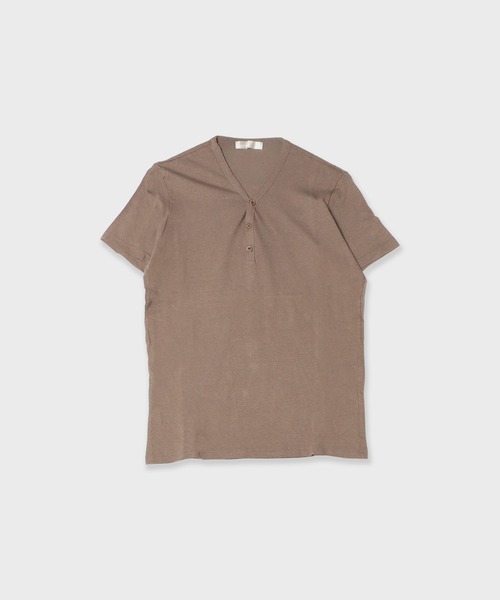 FLISTFIA(フリストフィア)の「FLISTFIA/フリストフィア Henley Neck T-Shirts Tシャツ(Tシャツ/カットソー・メンズ・ブラウン/エメラルド/ミント/オレンジ系2/オレンジ系1/イエロー・2/3/1/4)」の1枚目の写真