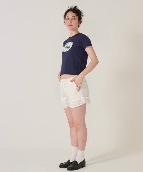 レース付き ショートパンツ TINA：JOJUN（その他パンツ）｜TINA