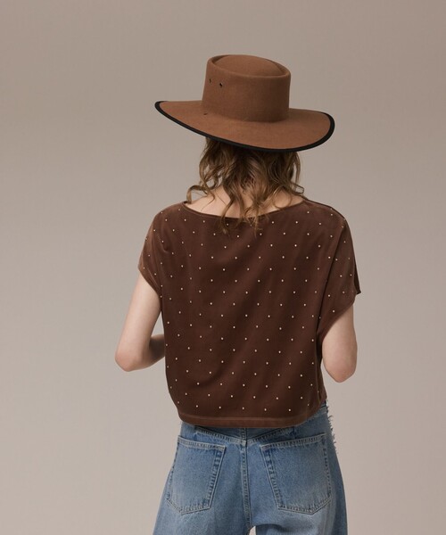 Diagram（ダイアグラム）の「ベロアルーズカットトップ（Tシャツ/カットソー・レディース・ブラック/グレー/ベージュ・36）」の20枚目の写真