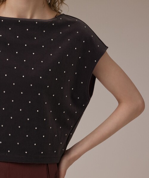 Diagram（ダイアグラム）の「ベロアルーズカットトップ（Tシャツ/カットソー・レディース・ブラック/グレー/ベージュ・36）」の14枚目の写真