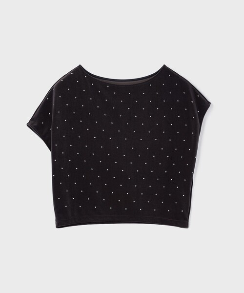 Diagram（ダイアグラム）の「ベロアルーズカットトップ（Tシャツ/カットソー・レディース・ブラック/グレー/ベージュ・36）」の10枚目の写真
