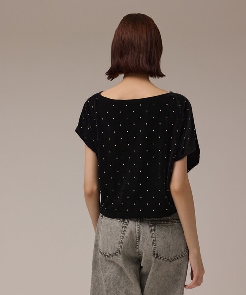 Diagram（ダイアグラム）の「ベロアルーズカットトップ（Tシャツ/カットソー・レディース・ブラック/グレー/ベージュ・36）」の5枚目の写真