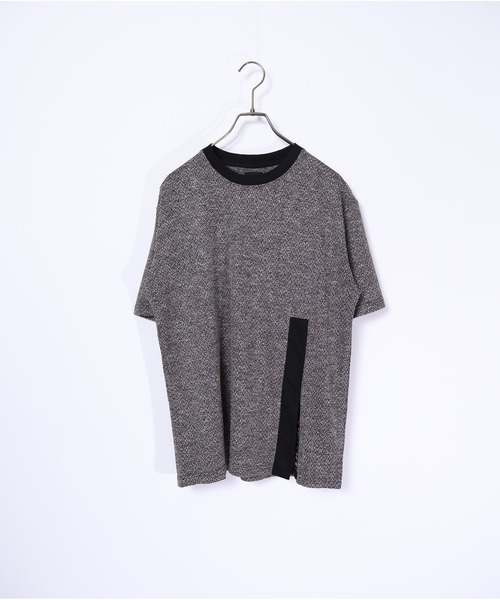 MMMM(エムエムエムエム)の「MMMM/グリッティジャガードスラッシュT・スリット刺繍T(Tシャツ/カットソー・メンズ・ブラック/グレー系その他/ブラック系その他/チャコールグレー/ホワイト系その他/ホワイト・LARGE/MEDIUM)」の6枚目の写真