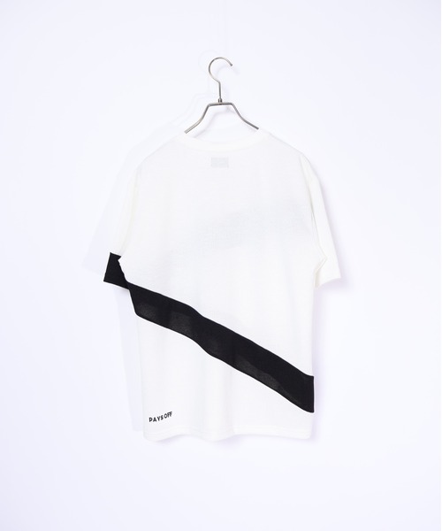 MMMM(エムエムエムエム)の「MMMM/グリッティジャガードスラッシュT・スリット刺繍T(Tシャツ/カットソー・メンズ・ブラック/グレー系その他/ブラック系その他/チャコールグレー/ホワイト系その他/ホワイト・LARGE/MEDIUM)」の13枚目の写真