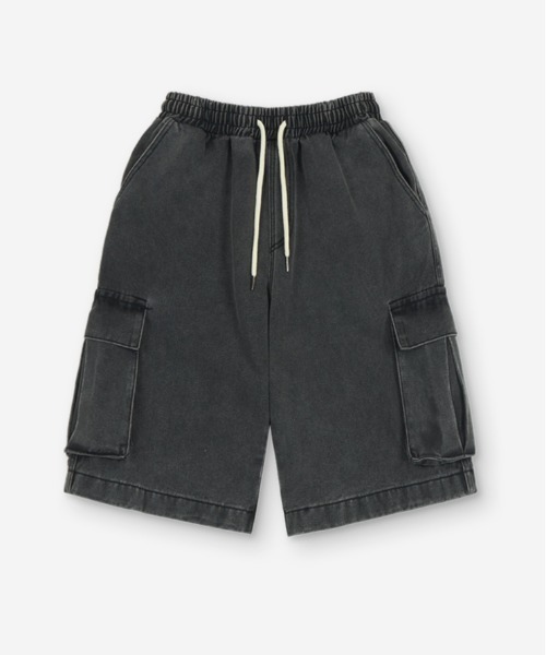 Vini(ヴィニ)の「【Vini】バミューダワイドワンタックカーゴデニムショーツ(デニムパンツ・レディース・ブルー系その他/インディゴブルー/グレー・MEDIUM/LARGE)」の6枚目の写真