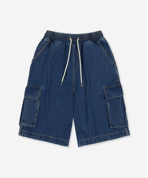 Vini(ヴィニ)の「【Vini】バミューダワイドワンタックカーゴデニムショーツ(デニムパンツ・レディース・ブルー系その他/インディゴブルー/グレー・MEDIUM/LARGE)」の10枚目の写真