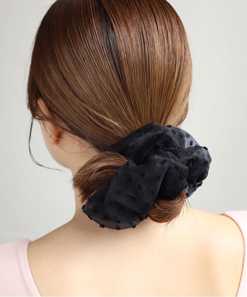 ドット柄シアーシュシュ（シュシュ）｜ANEMONE（アネモネ）の