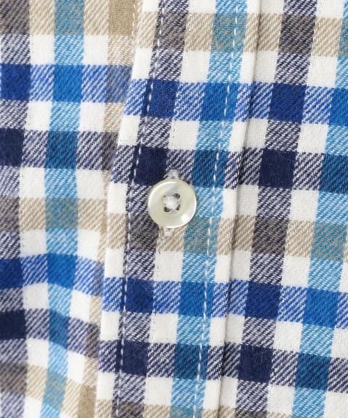 coen（コーエン）の「ラメネルチェックボタンダウンシャツ◆（シャツ/ブラウス・レディース・コバルトブルー/オレンジ・LARGE/MEDIUM/SMALL）」の9枚目の写真