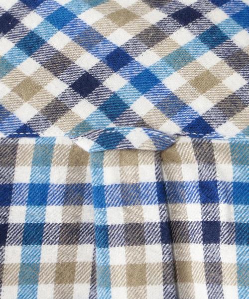 coen（コーエン）の「ラメネルチェックボタンダウンシャツ◆（シャツ/ブラウス・レディース・コバルトブルー/オレンジ・LARGE/MEDIUM/SMALL）」の10枚目の写真