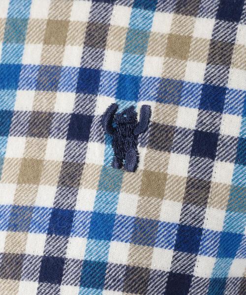 coen（コーエン）の「ラメネルチェックボタンダウンシャツ◆（シャツ/ブラウス・レディース・コバルトブルー/オレンジ・LARGE/MEDIUM/SMALL）」の11枚目の写真