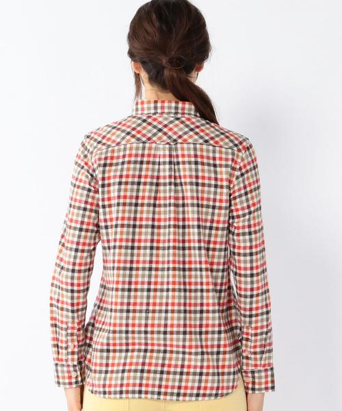 coen（コーエン）の「ラメネルチェックボタンダウンシャツ◆（シャツ/ブラウス・レディース・コバルトブルー/オレンジ・LARGE/MEDIUM/SMALL）」の12枚目の写真