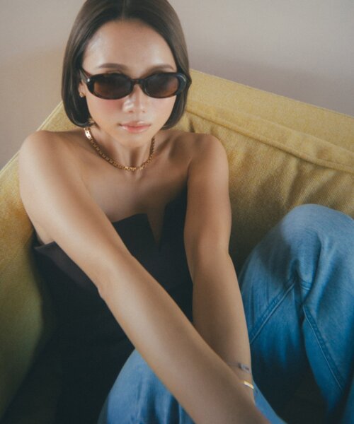 Zoff×伊原葵】オーバルサングラス black Zoff サングラス Zoff