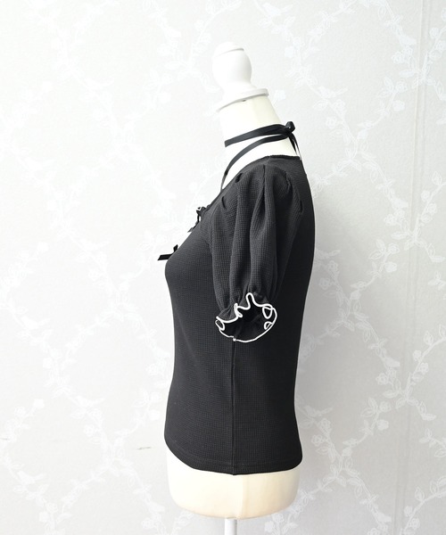 MA*RS(アメーバーマーズ)の「ケープリボントップス(Tシャツ/カットソー・レディース・グレー/ブラック/ホワイト/ブラック×ホワイト・FREE)」の16枚目の写真