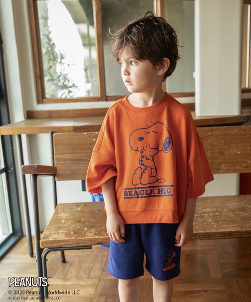 PEANUTS(ピーナッツ)の「【ピーナッツ75周年】×ブランシェス 7分袖Tシャツ(Tシャツ/カットソー・キッズ・キナリ/オレンジ/ブルー・100/120/130/110/90/140/150)」の3枚目の写真