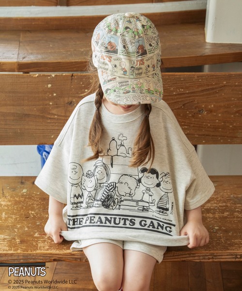 PEANUTS(ピーナッツ)の「【ピーナッツ75周年】×ブランシェス 7分袖Tシャツ(Tシャツ/カットソー・キッズ・キナリ/オレンジ/ブルー・100/120/130/110/90/140/150)」の2枚目の写真