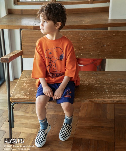 PEANUTS(ピーナッツ)の「【ピーナッツ75周年】×ブランシェス 7分袖Tシャツ(Tシャツ/カットソー・キッズ・キナリ/オレンジ/ブルー・100/120/130/110/90/140/150)」の17枚目の写真