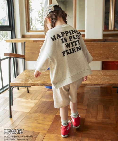 PEANUTS(ピーナッツ)の「【ピーナッツ75周年】×ブランシェス 7分袖Tシャツ(Tシャツ/カットソー・キッズ・キナリ/オレンジ/ブルー・100/120/130/110/90/140/150)」の6枚目の写真