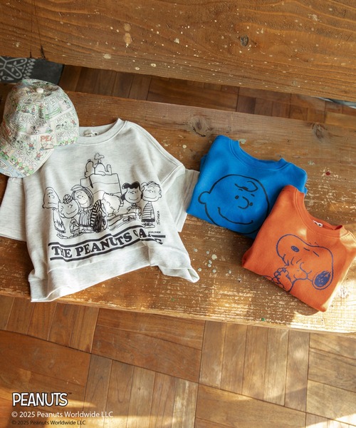 PEANUTS(ピーナッツ)の「【ピーナッツ75周年】×ブランシェス 7分袖Tシャツ(Tシャツ/カットソー・キッズ・キナリ/オレンジ/ブルー・100/120/130/110/90/140/150)」の9枚目の写真