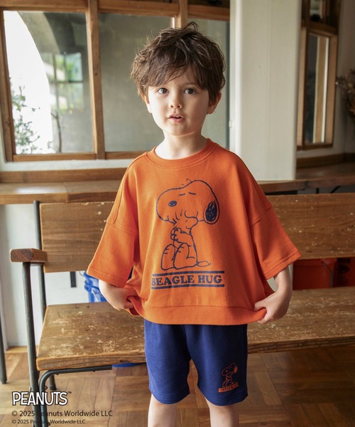 PEANUTS(ピーナッツ)の「【ピーナッツ75周年】×ブランシェス 7分袖Tシャツ(Tシャツ/カットソー・キッズ・キナリ/オレンジ/ブルー・100/120/130/110/90/140/150)」の19枚目の写真