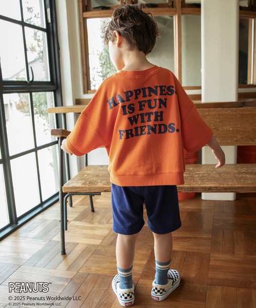 PEANUTS(ピーナッツ)の「【ピーナッツ75周年】×ブランシェス 7分袖Tシャツ(Tシャツ/カットソー・キッズ・キナリ/オレンジ/ブルー・100/120/130/110/90/140/150)」の16枚目の写真