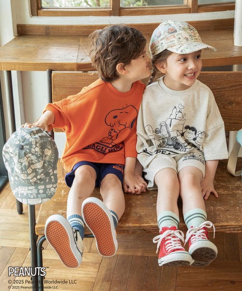 PEANUTS(ピーナッツ)の「【ピーナッツ75周年】×ブランシェス 7分袖Tシャツ(Tシャツ/カットソー・キッズ・キナリ/オレンジ/ブルー・100/120/130/110/90/140/150)」の11枚目の写真