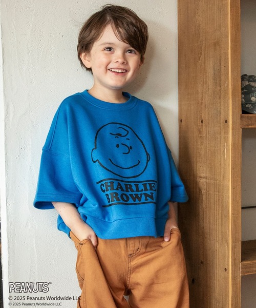 PEANUTS(ピーナッツ)の「【ピーナッツ75周年】×ブランシェス 7分袖Tシャツ(Tシャツ/カットソー・キッズ・キナリ/オレンジ/ブルー・100/120/130/110/90/140/150)」の21枚目の写真