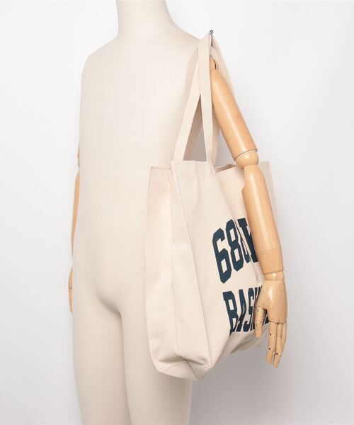 68&brothers（シックスティエイトアンドブラザーズ）の「ARCH LOGO TOTE BAG（トートバッグ・メンズ・オフホワイト・FREE）」の5枚目の写真