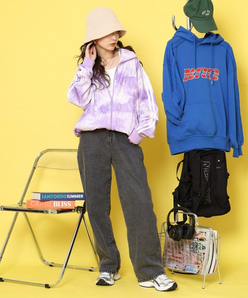 NERDY（ノルディ）の「モノグラムウォーターカラートラックトップ（ジャージ・メンズ・ブルー/パープル・M/S）」の15枚目の写真