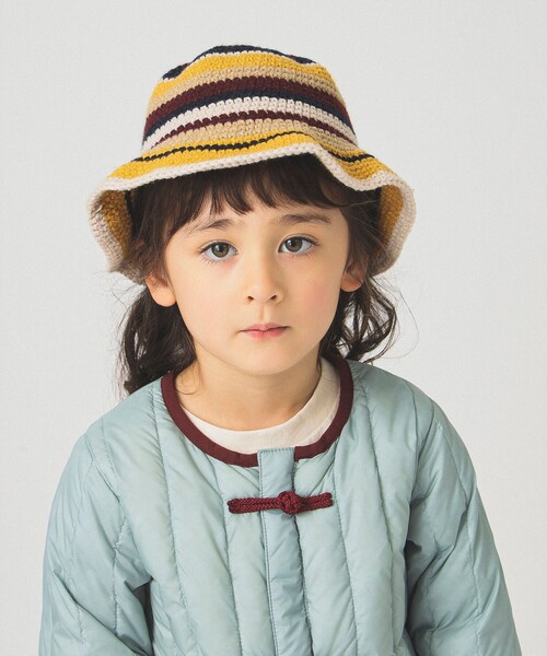 B:MING by BEAMS（ビーミングバイビームス）の「マルチ クロッシェ ハット 2025FW（ハット・キッズ・グリーン/イエロー系その他5・ONE SIZE）」の2枚目の写真