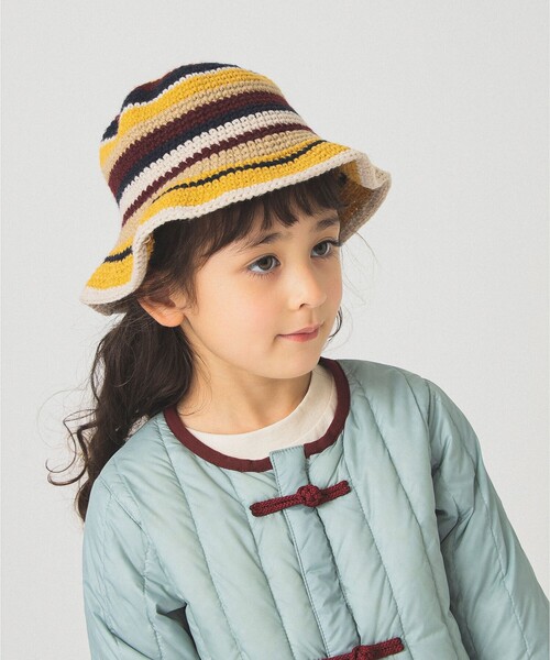 B:MING by BEAMS（ビーミングバイビームス）の「マルチ クロッシェ ハット 2025FW（ハット・キッズ・グリーン/イエロー系その他5・ONE SIZE）」の4枚目の写真