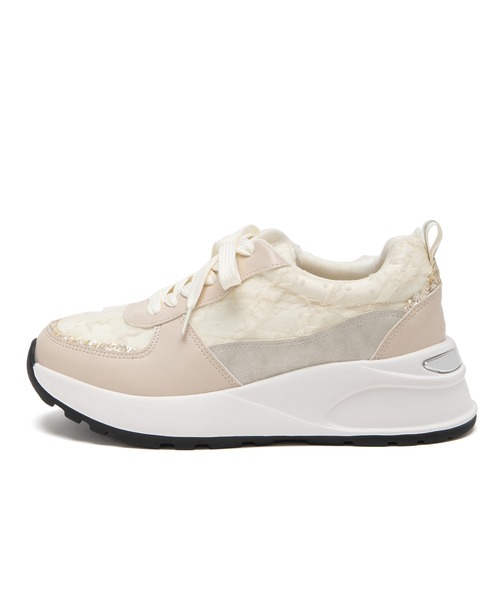 フリルレースレースアップスニーカー(211-55344)JELLY BEANS(ジェリー