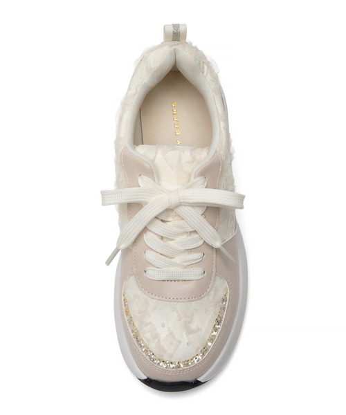 JELLY BEANS（ジェリービーンズ）の「フリルレースレースアップスニーカー(211-55344)JELLY BEANS(ジェリービーンズ)（スニーカー・レディース・ブラック/アイボリー・S/LL/L/M）」の8枚目の写真