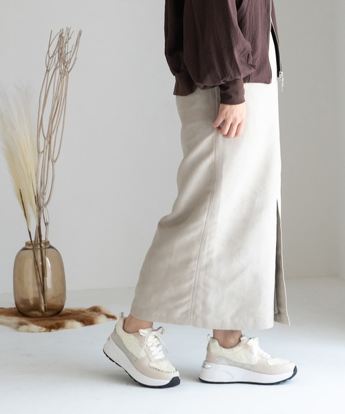 JELLY BEANS（ジェリービーンズ）の「フリルレースレースアップスニーカー(211-55344)JELLY BEANS(ジェリービーンズ)（スニーカー・レディース・ブラック/アイボリー・S/LL/L/M）」の18枚目の写真