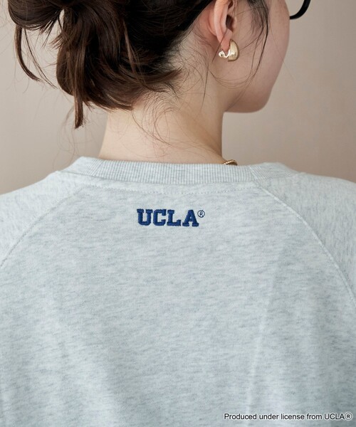 UCLA（ユーシーエルエー）の「【UCLA 別注】 カレッジプリント裏毛ハーフスリーブプルオーバー（Tシャツ/カットソー・レディース・ネイビー/コバルトブルー/ナチュラル・FREE）」の8枚目の写真