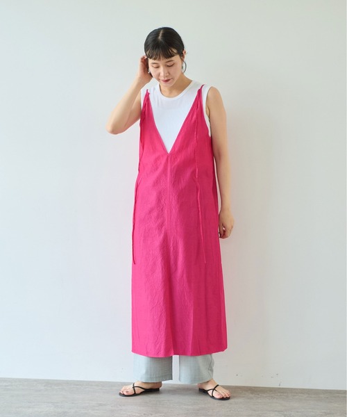 yuni  コットン　キュプラワンピース yuni（ユニ ）の「コットンキュプラ ドットププリントシャツ