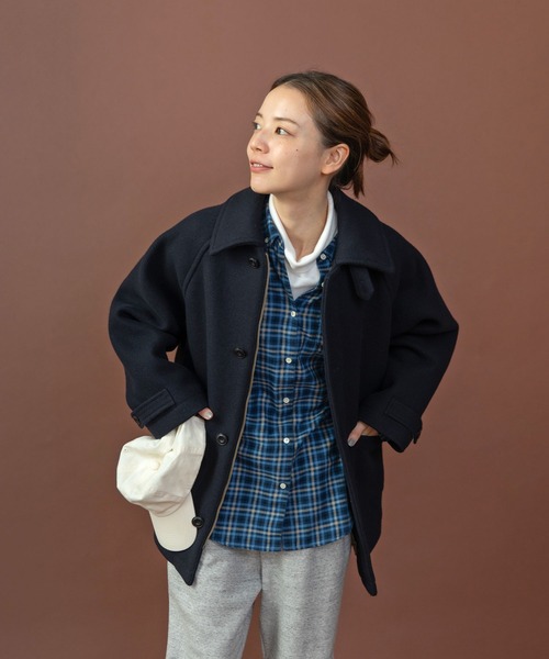 PAR ICI(パーリッシィ)の「ネルチェック 丸襟ボタンダウンシャツ(シャツ/ブラウス・レディース・ブルー/アイボリー・FREE)」の13枚目の写真