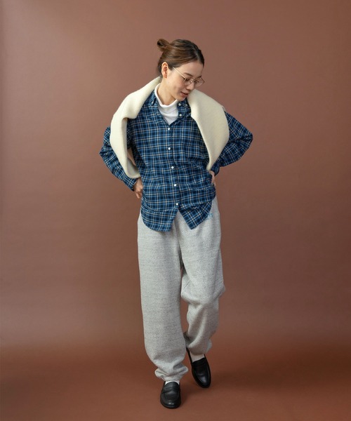 PAR ICI(パーリッシィ)の「ネルチェック 丸襟ボタンダウンシャツ(シャツ/ブラウス・レディース・ブルー/アイボリー・FREE)」の18枚目の写真