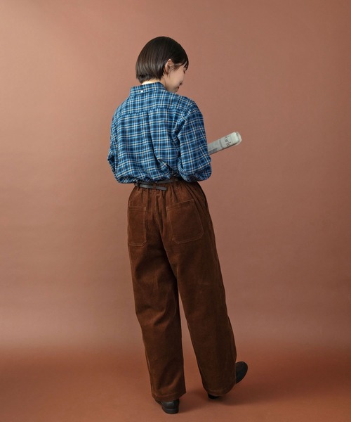 PAR ICI(パーリッシィ)の「ネルチェック 丸襟ボタンダウンシャツ(シャツ/ブラウス・レディース・ブルー/アイボリー・FREE)」の8枚目の写真