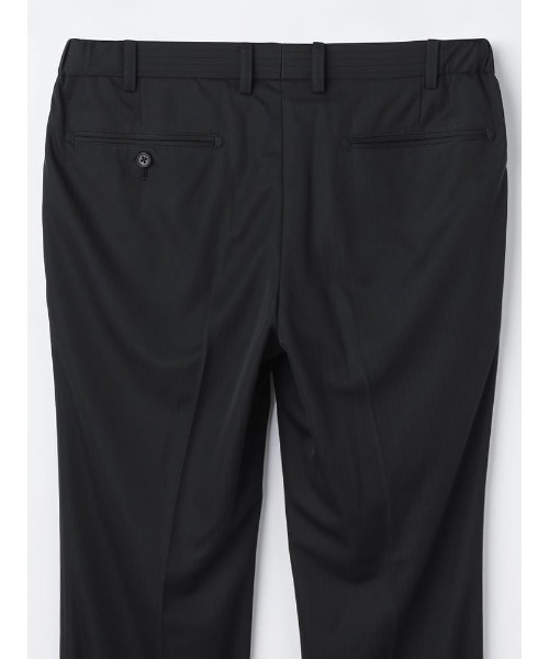 Perfect Suit FActory(パーフェクトスーツファクトリー)の「【洗える/ニット生地】アイパンツ i-Pants スラックス シャドウストライプ ブラック/ネイビー(スラックス・メンズ・ネイビー/ブラック・82/79/88/85/73/76/91)」の5枚目の写真