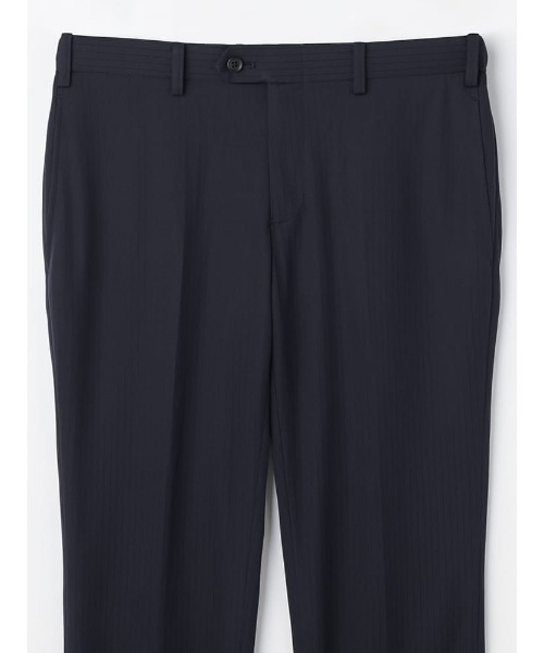 Perfect Suit FActory(パーフェクトスーツファクトリー)の「【洗える/ニット生地】アイパンツ i-Pants スラックス シャドウストライプ ブラック/ネイビー(スラックス・メンズ・ネイビー/ブラック・82/79/88/85/73/76/91)」の7枚目の写真