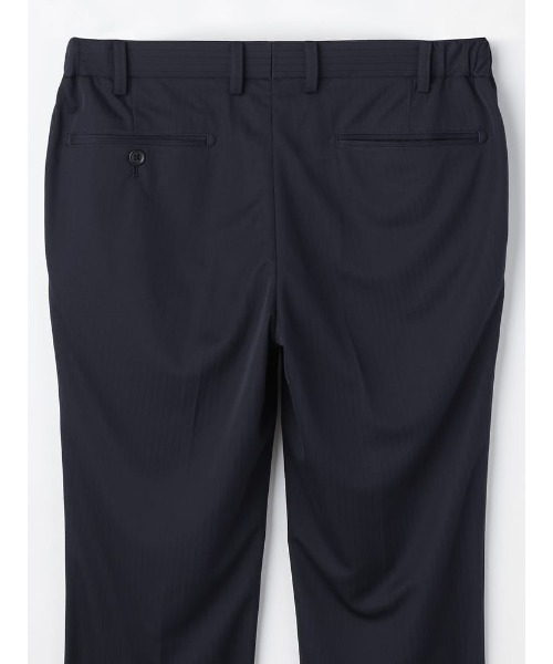 Perfect Suit FActory(パーフェクトスーツファクトリー)の「【洗える/ニット生地】アイパンツ i-Pants スラックス シャドウストライプ ブラック/ネイビー(スラックス・メンズ・ネイビー/ブラック・82/79/88/85/73/76/91)」の8枚目の写真